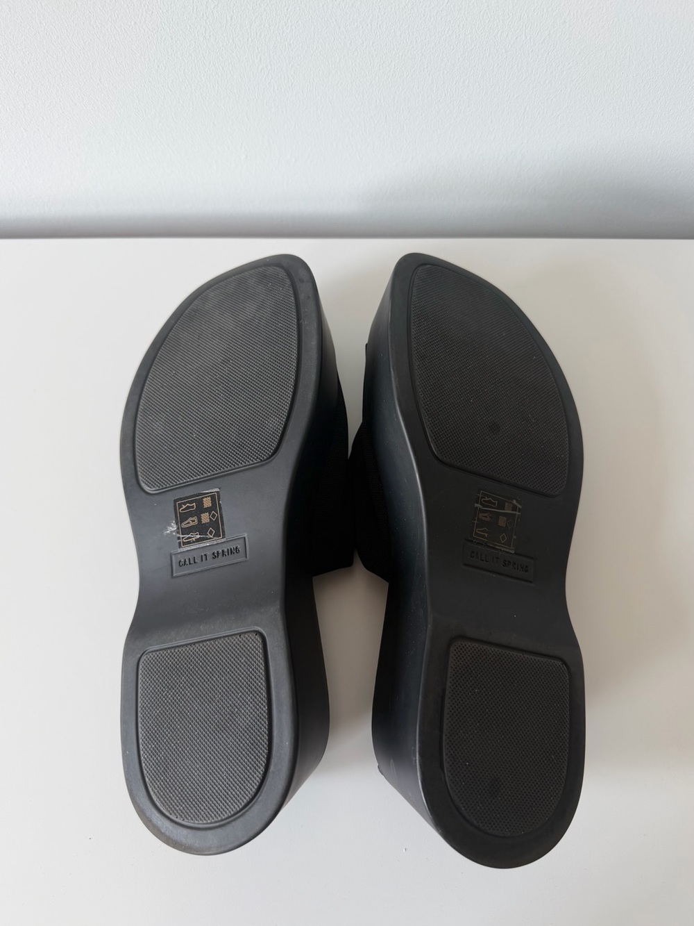 Call it Spring Black Platform Slide Sandals - Picture 6 of 7